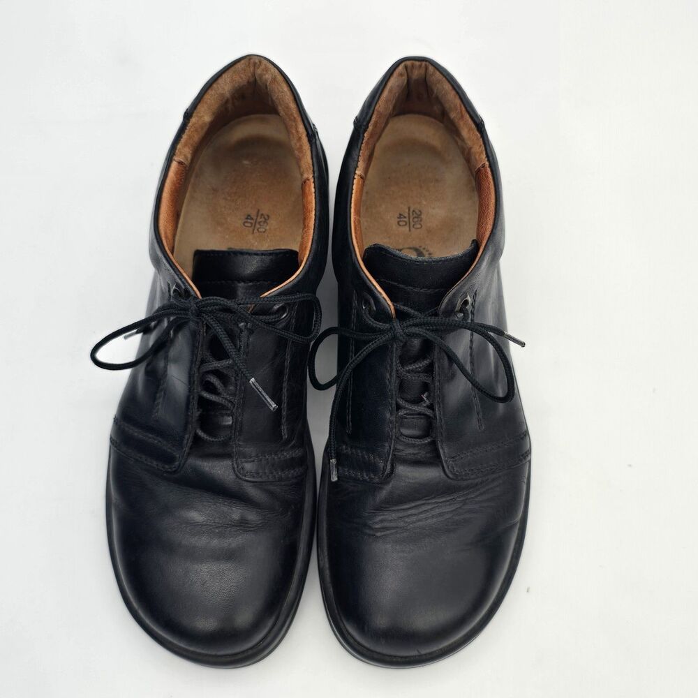 Footprints by Birkenstock Lace-up Oxfords Black Leather EU 40 WM 9 - Picture 6 of 7